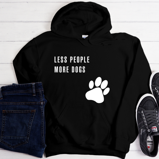 Less People More Dogs - White Lettering - DTF Transfer